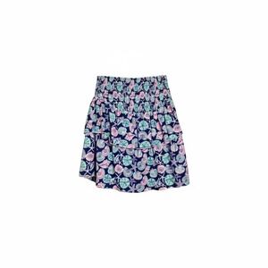 NWT Simply Southern Smocked Ruffle Tiered Mini Skirt‎  L Seashell Beach (3162)